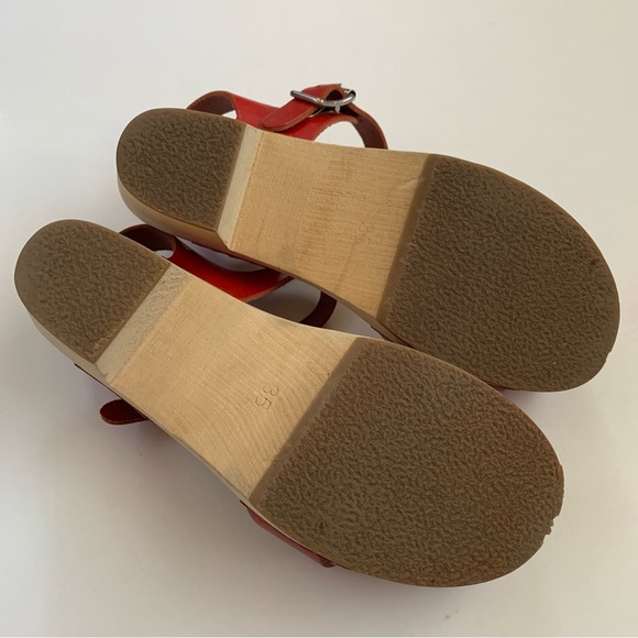 SWEDISH HASBEENS Peep Toe Low Clog Sandal Size 35 - Picture 6 of 15